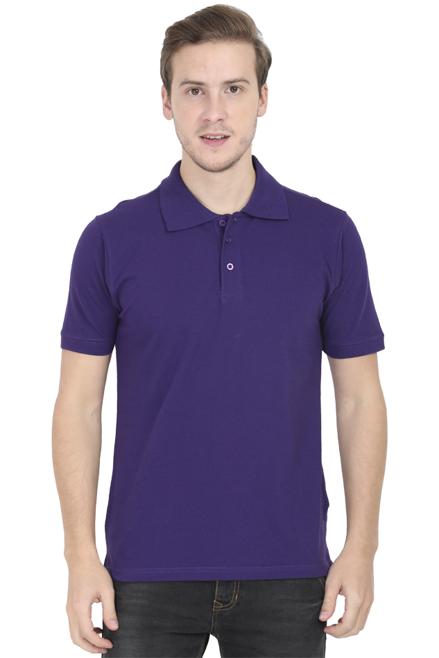 LOYIA Classic Polo for Men and Women in Purple with Short Sleeves and Stylish Design