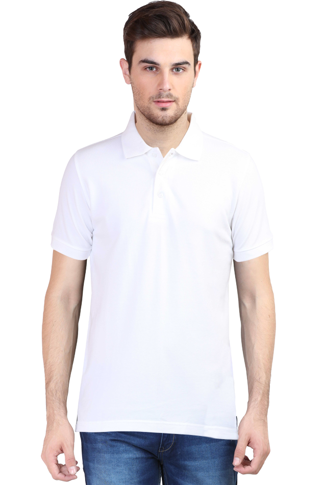 LOYIA Classic Polo for Men and Women in White with Short Sleeves and Comfortable Fit