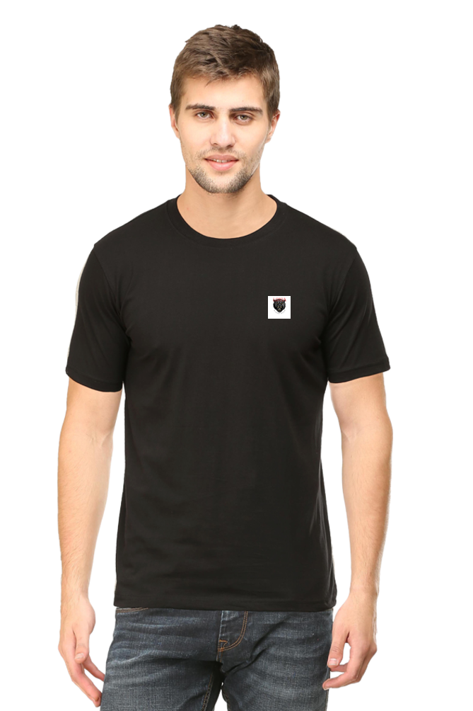 LOYIA Signature Tee in Black featuring a subtle logo for a stylish casual look
