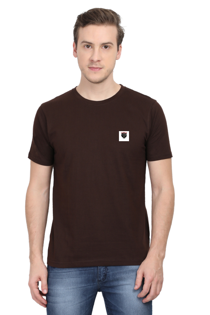 Loyia signature tee in brown with a stylish logo for casual fashion wear