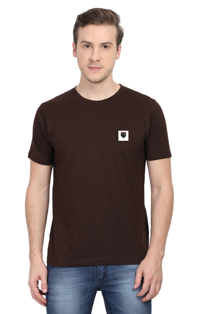 Brown Loyia signature tee with a small logo patch, perfect for casual wear