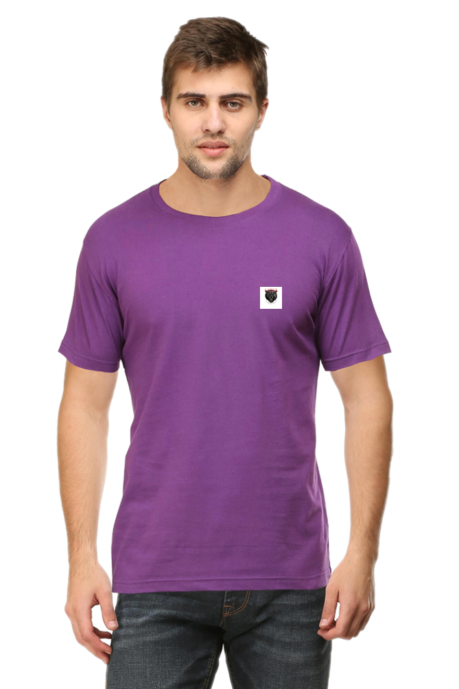 Loyia signature tee in purple with a stylish logo for casual wear
