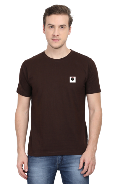 Loyia signature tee in brown with a stylish logo for casual fashion wear