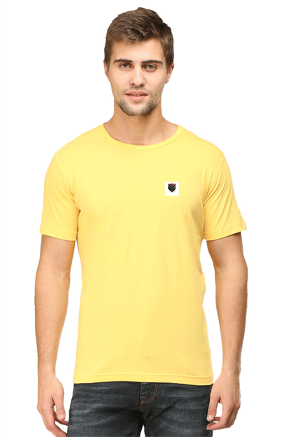 Loyia signature tee in bright yellow with a stylish logo design for casual wear