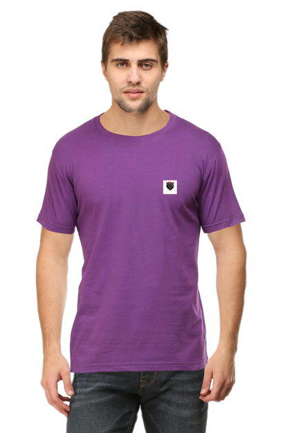 Loyia signature tee in purple with a stylish logo for casual wear